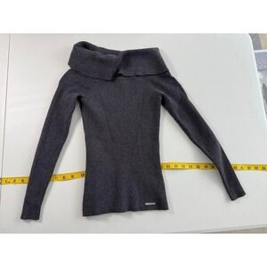 Michael Kors Gray Ribbed Cowlneck Turtleneck Sweater Women's P